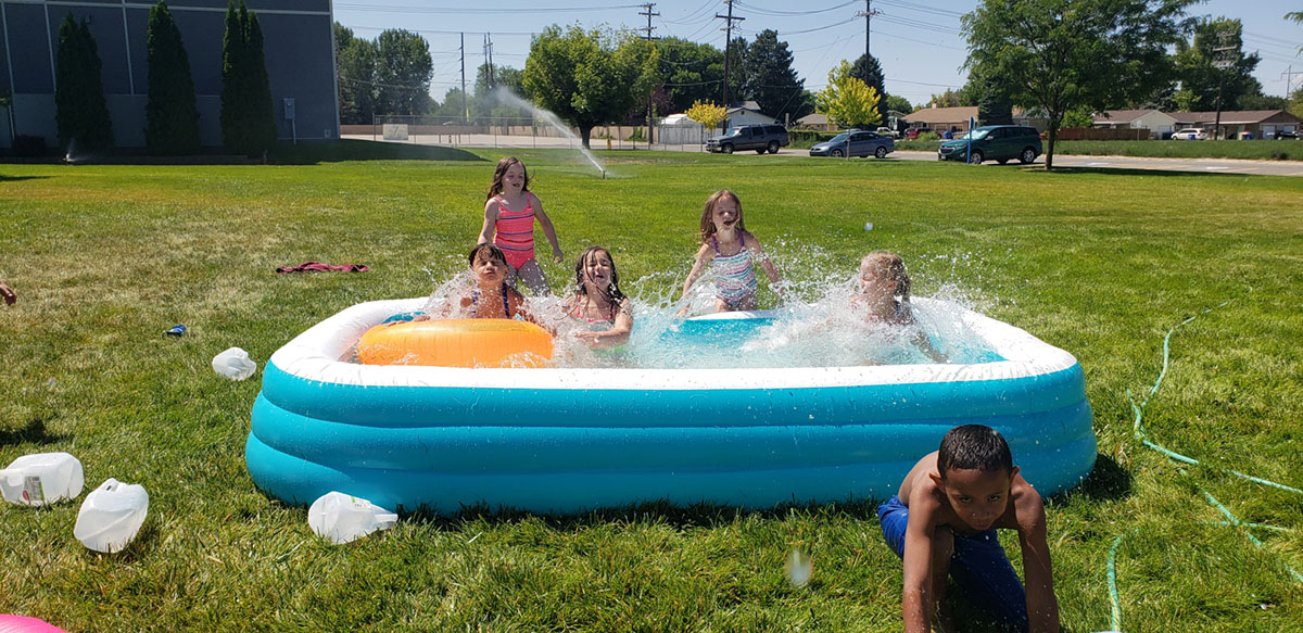 Pool party during summer camp in Twin Falls, ID.